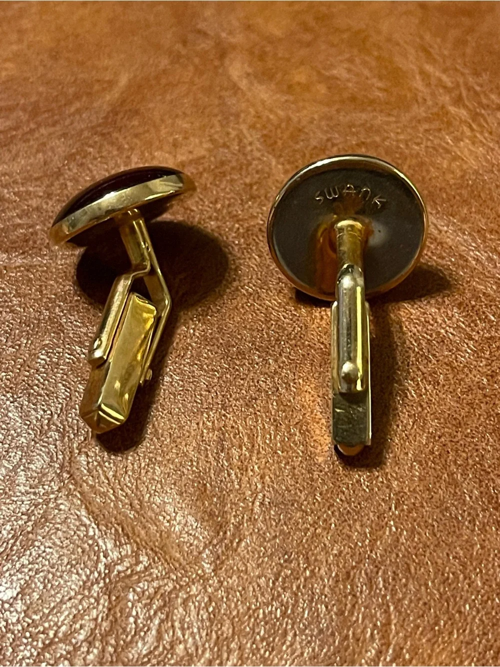 Vintage Swank Red Cabochon Cufflinks & Tuxedo Studs